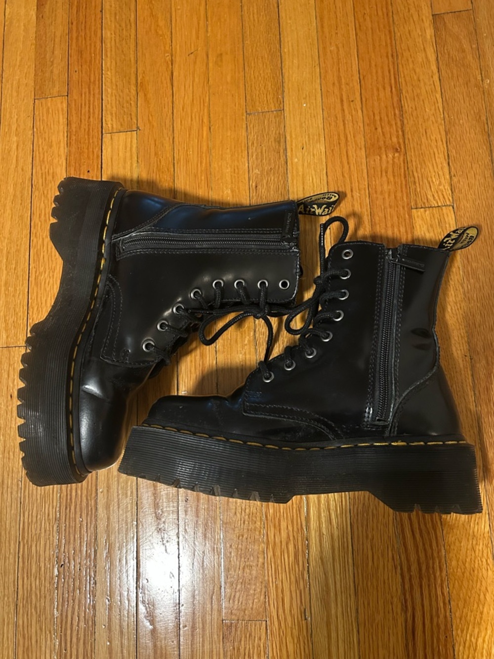 Dr. Martens Jadon Leather Platform Boots - Picture 2 of 7